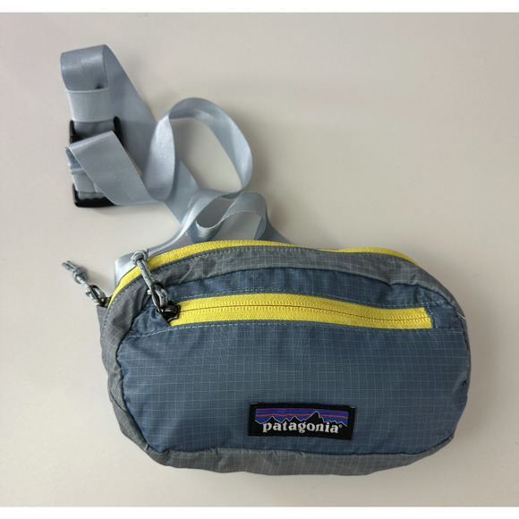 Patagonia Ultralight Black Hole Mini Hip Pack Blue Yellow Belt Bag Fanny One Sz - Picture 11 of 11